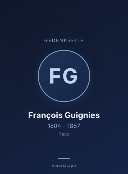 Gedenkportrait von François Guignies