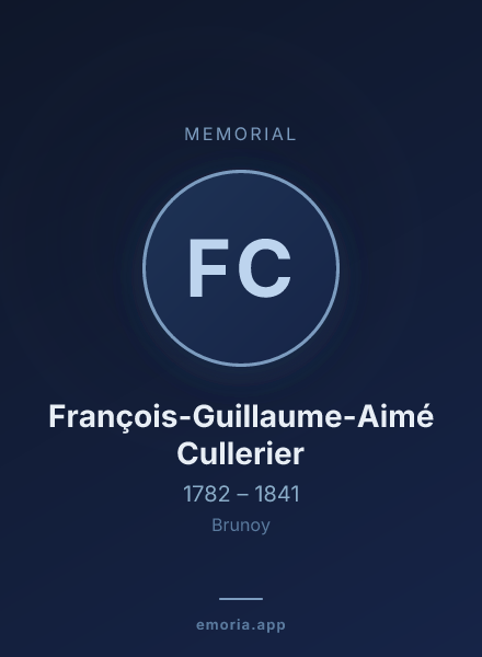 Memorial portrait of François-Guillaume-Aimé Cullerier