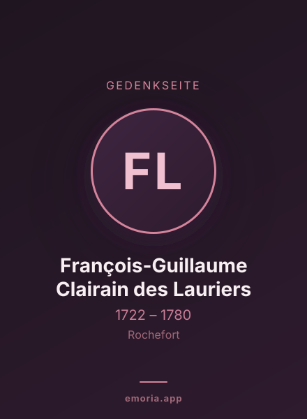 Gedenkportrait von François-Guillaume Clairain des Lauriers