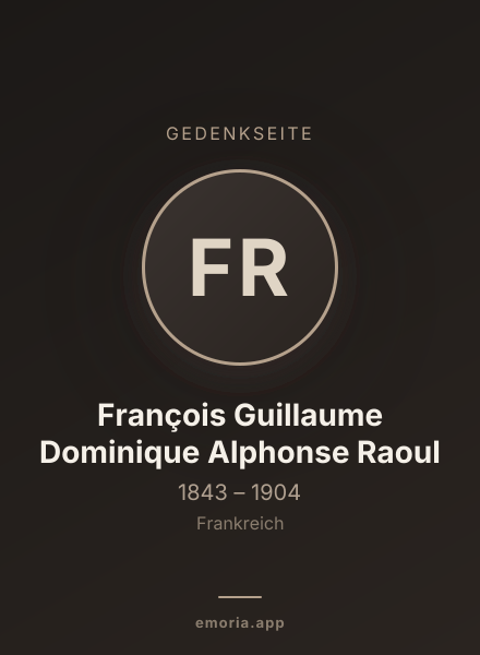 Gedenkportrait von François Guillaume Dominique Alphonse Raoul