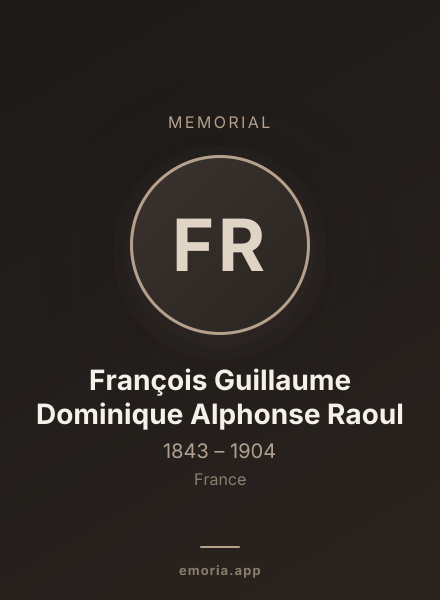 Memorial portrait of François Guillaume Dominique Alphonse Raoul