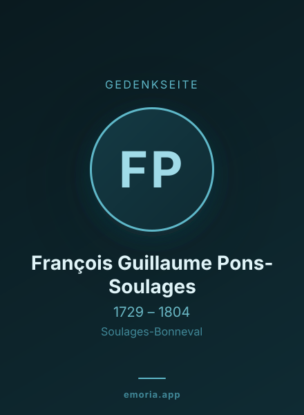 Gedenkportrait von François Guillaume Pons-Soulages