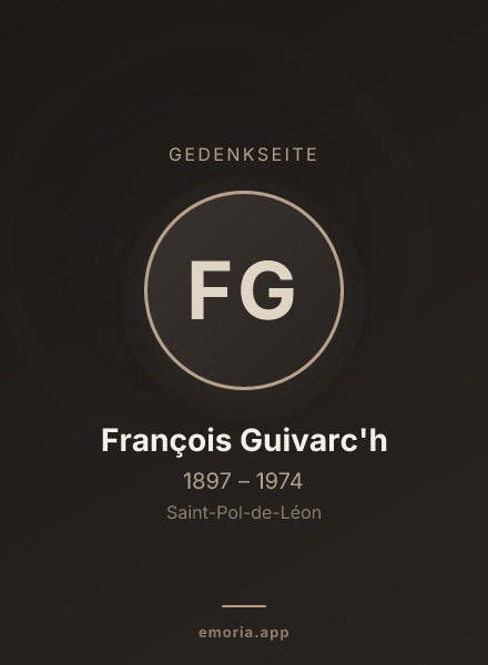 Gedenkportrait von François Guivarc'h
