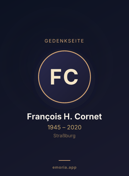 Gedenkportrait von François H. Cornet