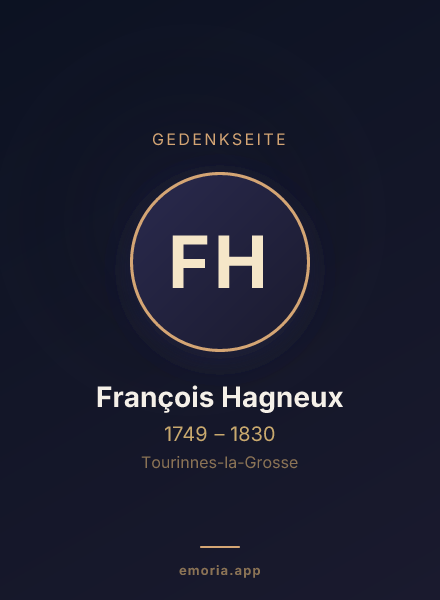 Gedenkportrait von François Hagneux