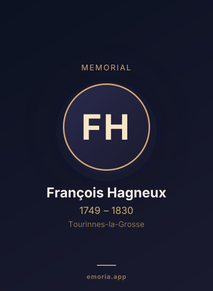 Memorial portrait of François Hagneux