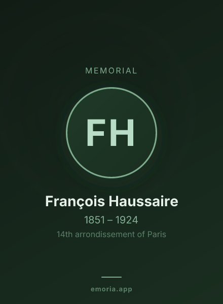Memorial portrait of François Haussaire