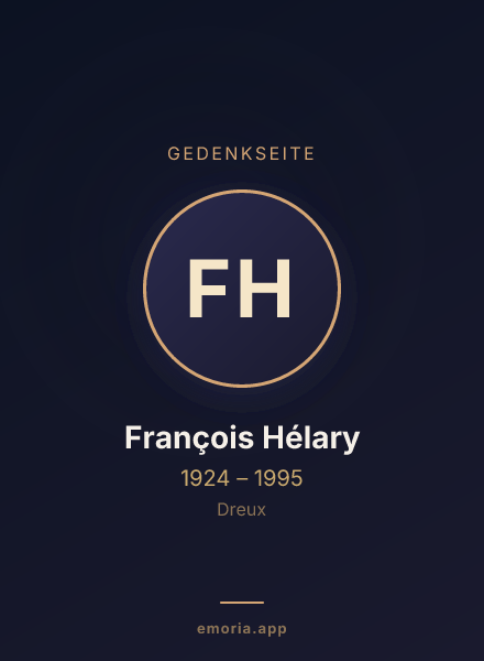 Gedenkportrait von François Hélary