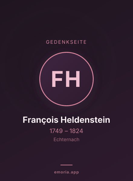 Gedenkportrait von François Heldenstein