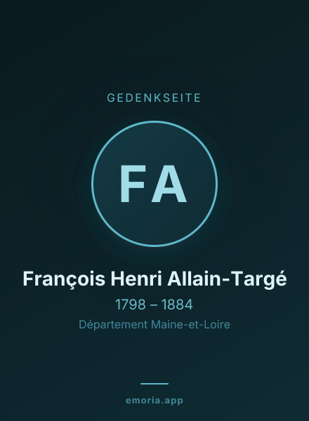 Gedenkportrait von François Henri Allain-Targé