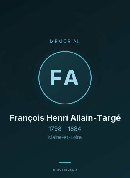 Memorial portrait of François Henri Allain-Targé