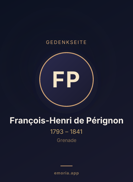 Gedenkportrait von François-Henri de Pérignon