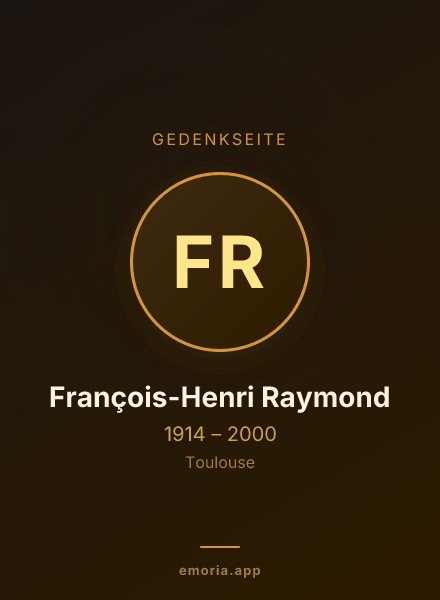 Gedenkportrait von François-Henri Raymond