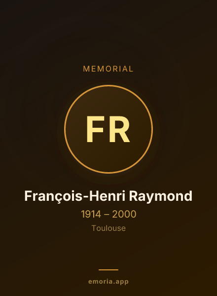 Memorial portrait of François-Henri Raymond