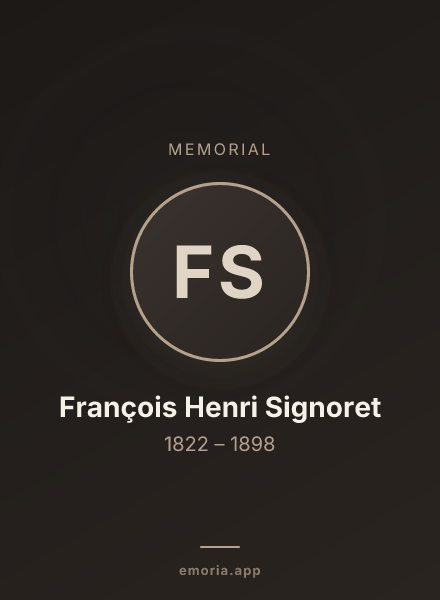 Memorial portrait of François Henri Signoret