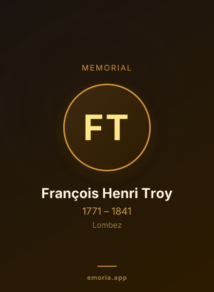 Memorial portrait of François Henri Troy