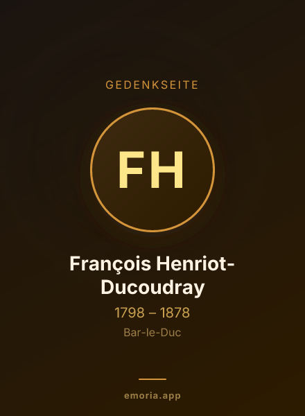 Gedenkportrait von François Henriot-Ducoudray