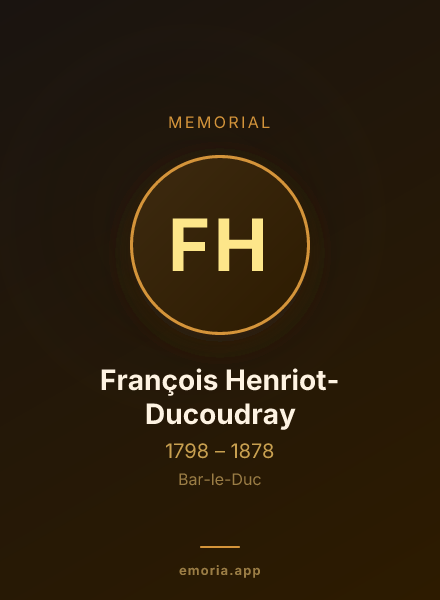 Memorial portrait of François Henriot-Ducoudray