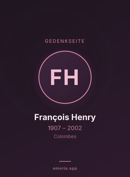 Gedenkportrait von François Henry