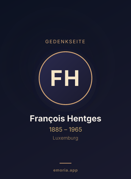 Gedenkportrait von François Hentges