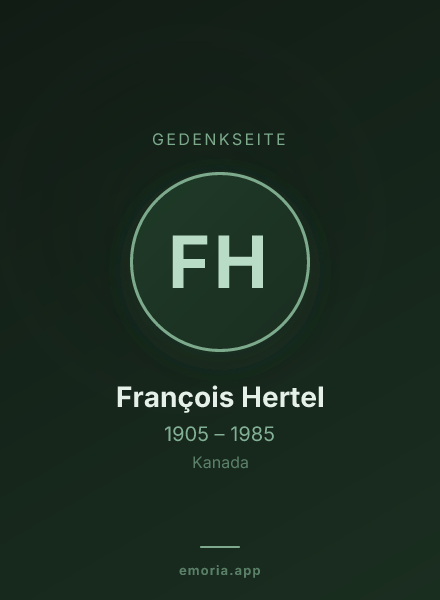 Gedenkportrait von François Hertel