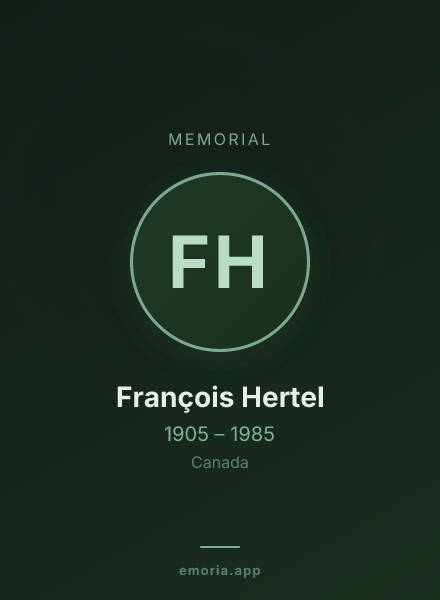 Memorial portrait of François Hertel