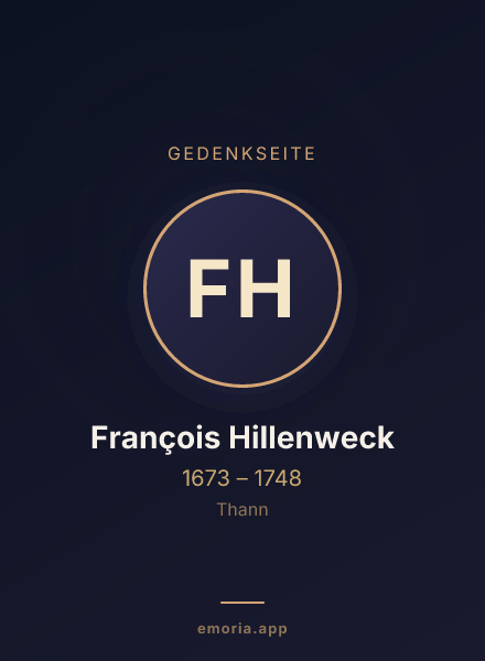 Gedenkportrait von François Hillenweck