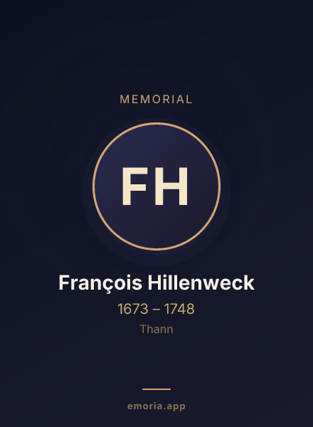 Memorial portrait of François Hillenweck