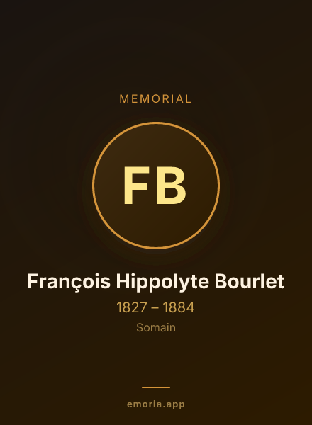 Memorial portrait of François Hippolyte Bourlet