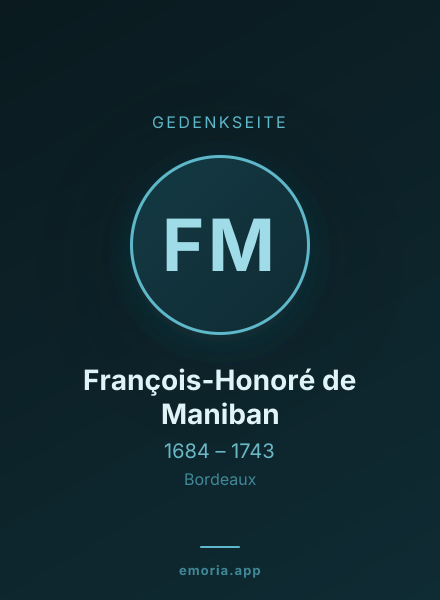 Gedenkportrait von François-Honoré de Maniban
