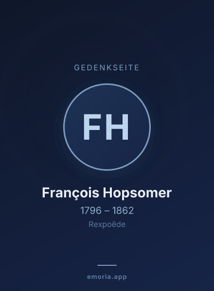 Gedenkportrait von François Hopsomer
