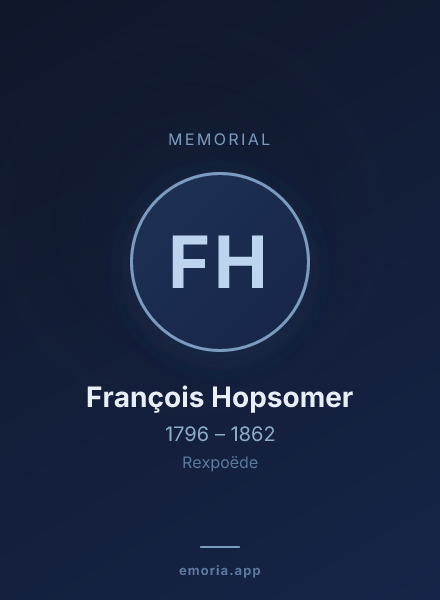 Memorial portrait of François Hopsomer