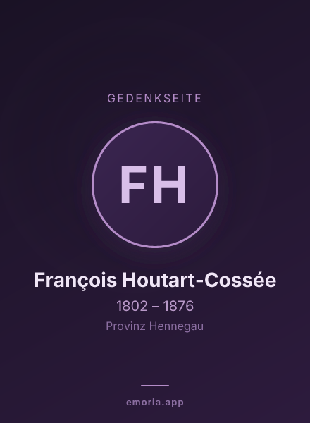 Gedenkportrait von François Houtart-Cossée