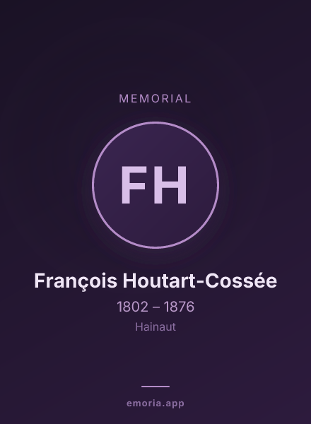 Memorial portrait of François Houtart-Cossée