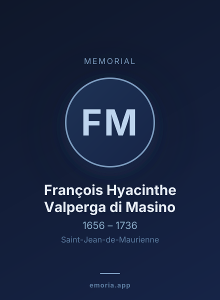 Memorial portrait of François Hyacinthe Valperga di Masino