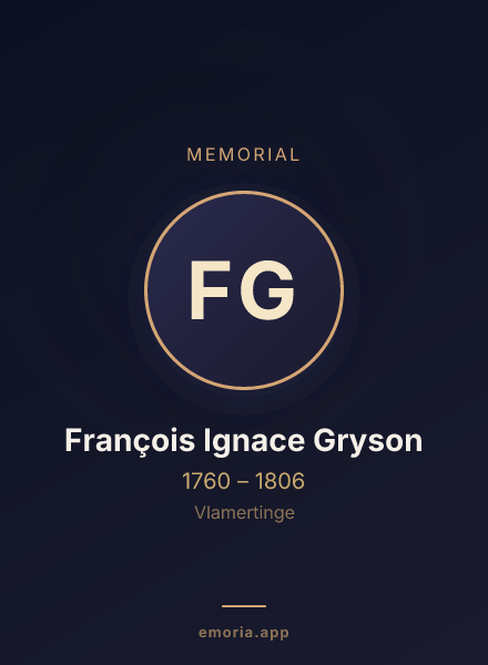Memorial portrait of François Ignace Gryson