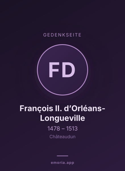 Gedenkportrait von François II. d’Orléans-Longueville