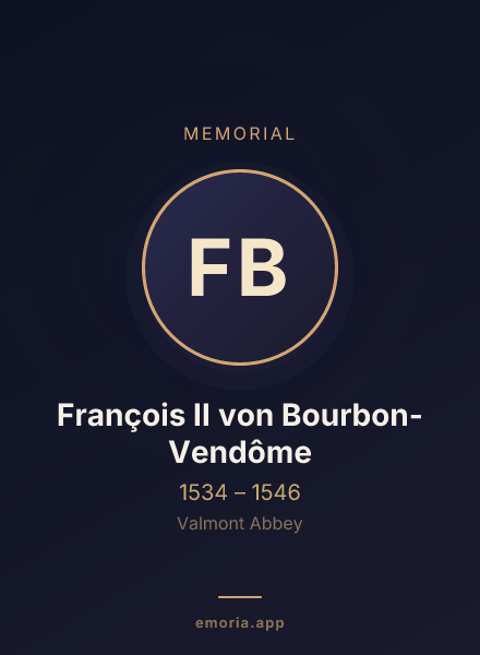 Memorial portrait of François II von Bourbon-Vendôme