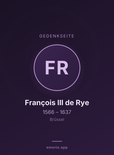 Gedenkportrait von François III de Rye