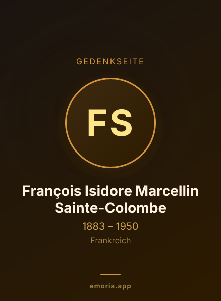 Gedenkportrait von François Isidore Marcellin Sainte-Colombe