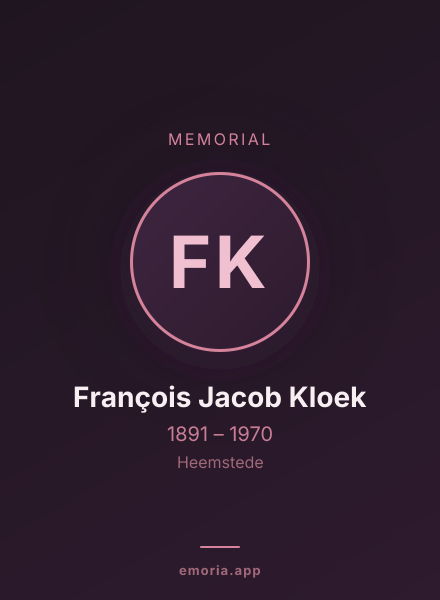 Memorial portrait of François Jacob Kloek