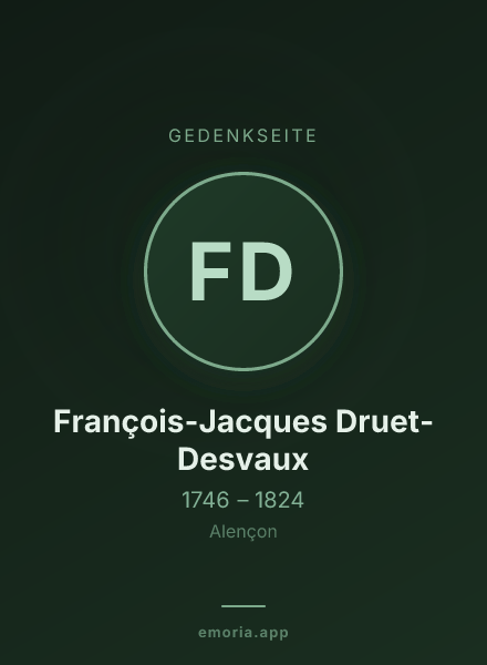 Gedenkportrait von François-Jacques Druet-Desvaux