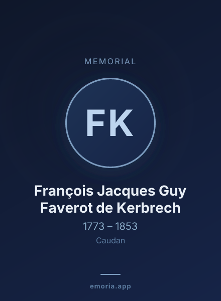 Memorial portrait of François Jacques Guy Faverot de Kerbrech