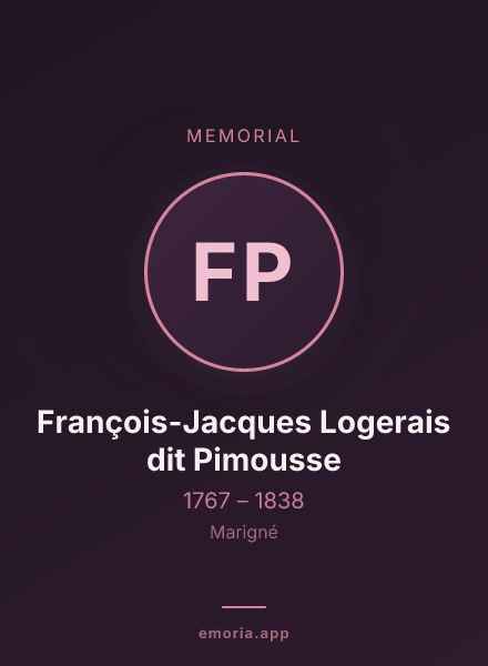 Memorial portrait of François-Jacques Logerais dit Pimousse