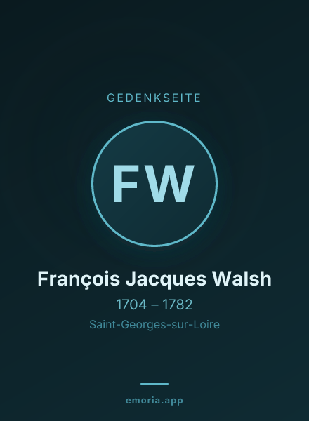 Gedenkportrait von François Jacques Walsh
