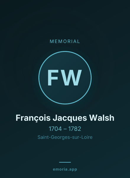 Memorial portrait of François Jacques Walsh