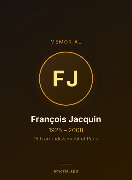 Memorial portrait of François Jacquin