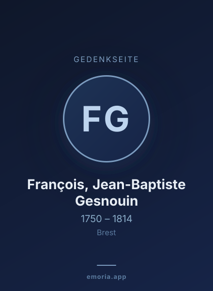 Gedenkportrait von François, Jean-Baptiste Gesnouin