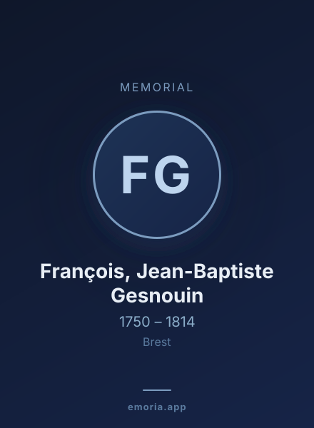 Memorial portrait of François, Jean-Baptiste Gesnouin