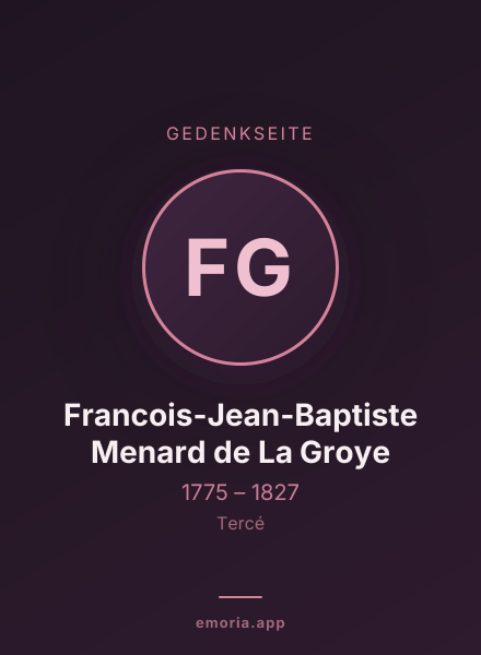Gedenkportrait von Francois-Jean-Baptiste Menard de La Groye